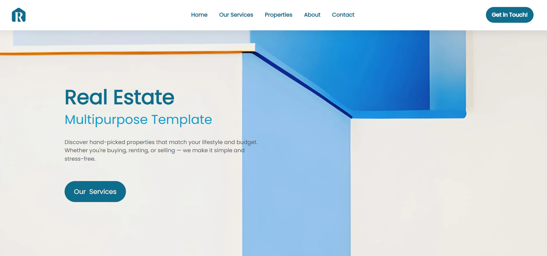 Real Estate Simple HTML Website Template