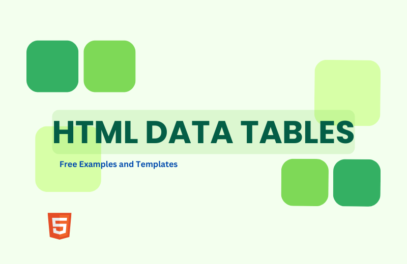10+ HTML/CSS Data Table Templates